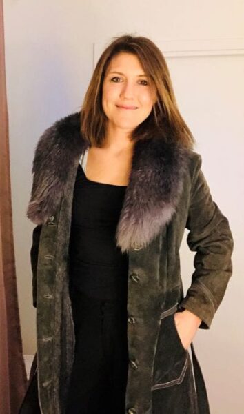 Malin Ander i skinnkappa från 1975